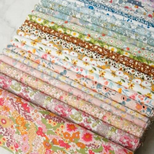 145x50cm Pastoral Floral Twill Cotton Fabric DIY Childrens Wear Cloth Make Bedding Quilt Decoration Home
