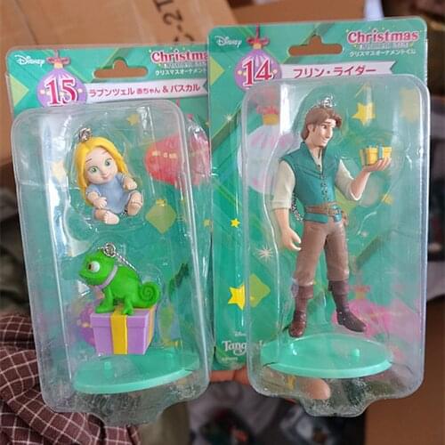 2PCS/LOT Box 2019 Disney Christmas decorations long hair Princess and Prince collection accessories