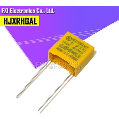 20pcs 275VAC capacitor X2 capacitor 100nF Pitch 10mm X2 275V Polypropylene film capacitor 0.1uF New original
