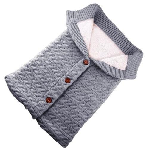 2019 Winter Newborn Baby Knit Crochet Swaddle Wrap Swaddling Blanket Warm Sleeping Bag Size 0-3M