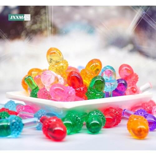 24pcs Ceramic Christmas Tree Replacement Bulbs Multi-Color Fun Little Acorn Pendant DIY Family Party Decorations Childrens Toys