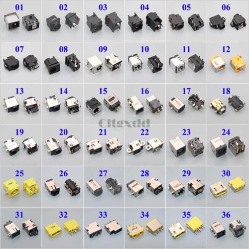 Cltgxdd 36models 36pcs Tablet PC MID Laptop Notebook DC Power Jack Connector for Samsung Asus Acer HP Toshiba Dell Sony Lenovo