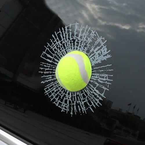 3D three-dimensional elf cart stickers car decoration stickers creative personality funny tennis stickers smashed glass window m