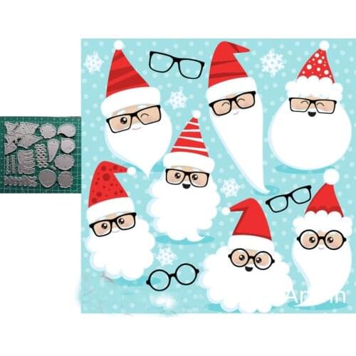 7Pcs Christmas Santa Claus Craft Metal Cutting Die Creative Collection For Scrapbooking Album Paper Card Layering Dies
