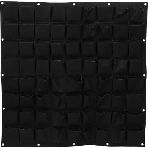 72 Pockets Wall Vertical Flower Hanging Felt Planter Bags for Garden Outdoor