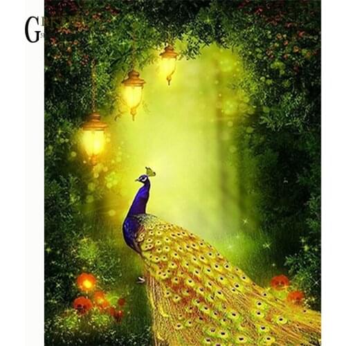 5d DIY Diamond Embroidery Diamond Painting peacock Cross Stitch Full Square Rhinestone Mosaic Unfinished Home Decoration Gift