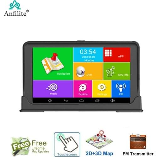 Auto dash cam GPS Navigation 7 inch 800*480 Android Bluetooth wifi fhd 1080p Camera Recorder Vehicle GPS record free map