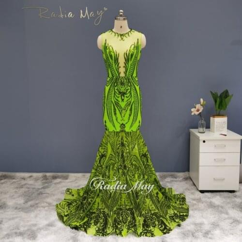 Glitter Turquoise Mermaid Prom Dresses 2020 for Black Girls Plus Size Graduation Gala Gowns Long Elegant Evening Formal Dress