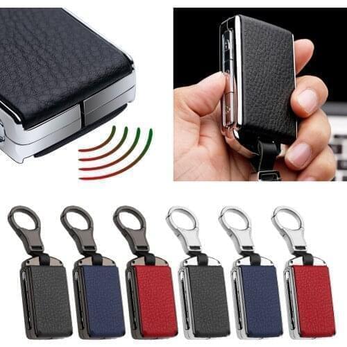 Car Key Case Shell Leather Key Protector Cover For Volvo XC60 XC40 S90 XC90 V90 2018 2019 2020