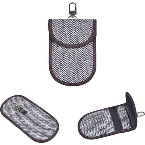 Car Key Fob Signal Blocker Bag RFID Key Fob Protector Key Case Anti-theft Shielding Pouch Wallet Case For Privacy Protection