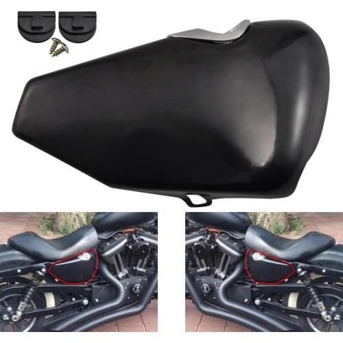 Motorcycle Black Side Battery Fairing Cover Left Right Fits For Harley Sportster XL883 XL1200 48 72 2004-2018 New