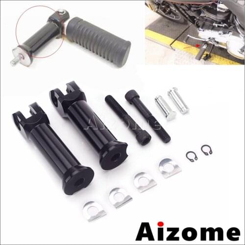 Black Passenger Foot Peg Supports Mount Motorcycle Footrest Clevis Kit For Harley Softail Fatboy Deluxe Heritage Classic 18-2020