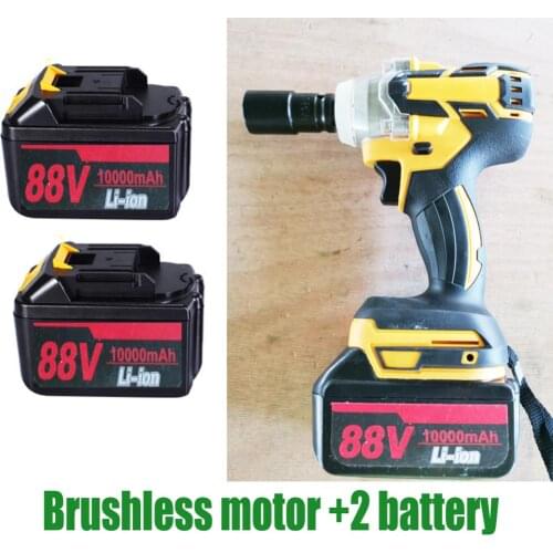 Electric Wrench 88V 10000mAh Multifunctional Battery Infinitely Variable Speed Electric Impact Wrench Woodworking