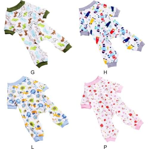 Dog Cotton Romper Pajamas Four-legged Dog Jumpsuits Clothes Puppy Clothing for Dog Rompers Teddy Cat Clothes Home Travel