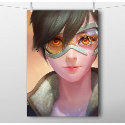 Tracer Overwatchs Anime Girls Game Posters Canvas Print Painting Wall Art For Living Room Decor