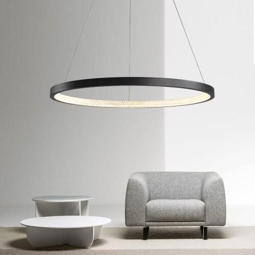 Round living room chandelier dining room lamp simple modern light luxury designer minimalist office chandelier living room lamp