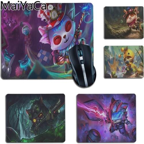 MaiYaCa LOL Teemo Comfort small Mouse Mat Gaming Mouse pad Rubber PC Computer Gaming mouse pad anime mousepads