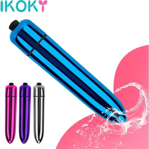 IKOKY Mini Bullet Vibrator G-spot Portable Climax Massager Clitoris Stimulator Sex Toys for Women AV Stick Sex Shop
