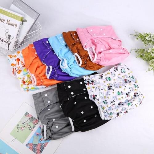 Reusable Adult Diaper Cover Snap Buckl Adjustable Old People Nappy Changing Diapers Waterproof Incontinence Pants For Disabled