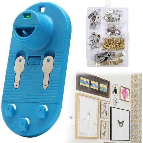 Picture Hanging Kit & Leveling Tool 86pcs Easy One Step Hanging Tool with Hardware Case Included 85 Pcs Hardware Command Strips