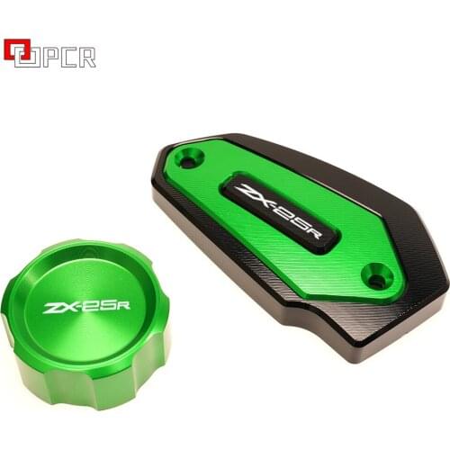 2020 NEW CNC Aluminum Green Motorcycle Brake Fluid Fuel Reservoir Tank Cap Cover For Kawasaki NINJA ZX-25R ZX25R 2020 2021