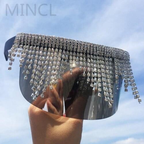 New Mirror Rhinestone Sunglasses Women/men Luxury brand New Fashion metal Big frame Sun Glasses vintage Shades For Female NX