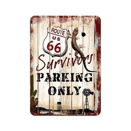 Newest Style Route 66 Plaque Vintage Metal Tin Signs Home Bar Garage Decoration Shabby Chic Discover America Wall Stickers WY2