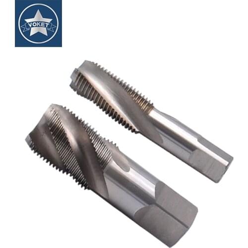 VOKET HSSE Inch Parallel Threaded Teeth Spiral Screw Tap PS P S 1/8-28 1/4-19 3/8-19 1/2-14 3/4-14 Thread Screw Pipe Taps