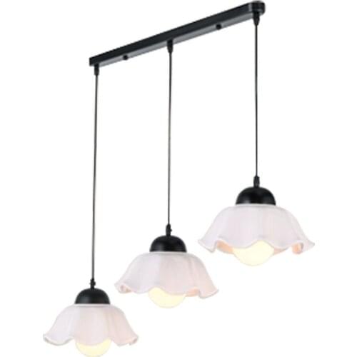 Kitchen decor pendant lights korean style living room decoration dining room iron ceramic led lights for restaurant bar hanglamp