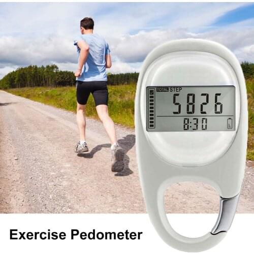 Portable Digital LCD Pedometer Outdoor Sports Walking Running Step Counter Meter Training Digital Calculation-Clip-on Passometer