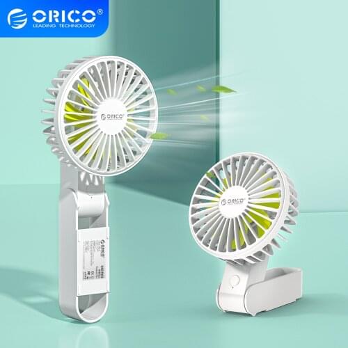 ORICO Portable Folding USB Fan Mini Summer Cooling Fan 2000mAh Small Silent USB Fan Air Cooler Handheld Fan 3 Speeds Adjustable