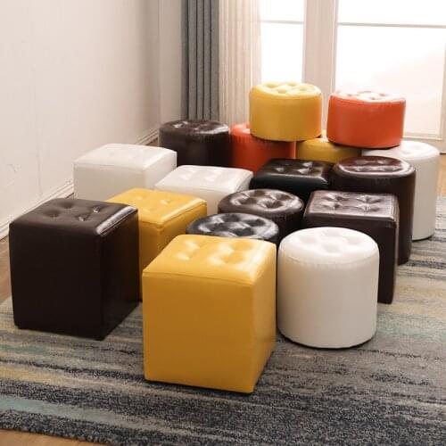 Растущий стул Household Footrest PU Door Bedroom Change Shoe Small Stools Family Lazy Modern Simple Baby Lovely Dining Chairs