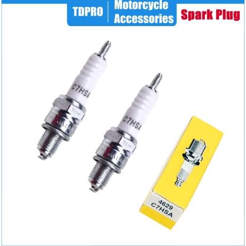 C7HSA Candle Spark Plugs For 125-150cc Horizontal Engine Pit Dirt Quad Bike ATV Gokart Motorcycle Moped Scooter