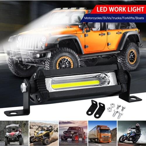 18W 4inch LED Light Bar 12V/24V COB Work Light Bulb Spot Beam Bar Car SUV Off Road Driving Fog Lamp LED Work Light for Car