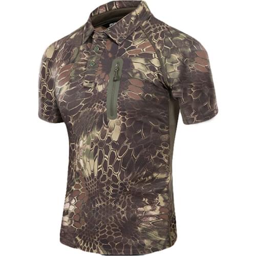 Tactical Military Camouflage Quick-dry Men T-Shirt Sports Climbing Camping Hiking Men Breathable Male Camo Python Shirts
