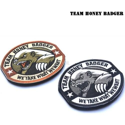 Three-dimensional Embroidery Embroidery Badge Team Morale Honey Badger Soldiers Armbands Patch Military Tactics