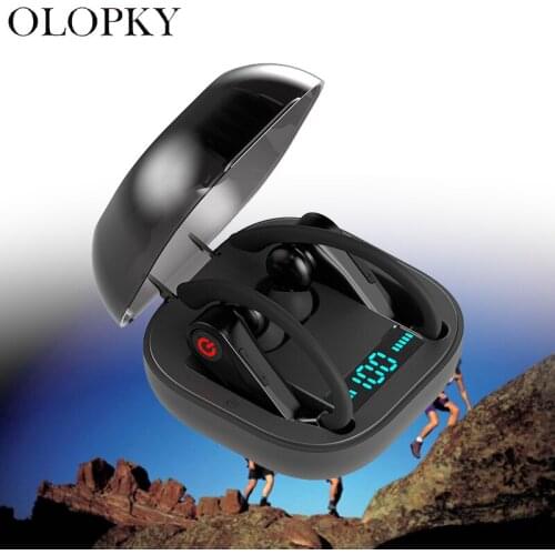 TWS Bluetooth Earphone Wireless Hifi Bluetooth 5.0 Headphone With Dual Microphones Ear Hook With 950mAh Charging Case For Phone