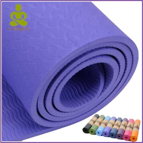 High Qulity No-slip Yoga Mat 6mm TPE Sport Yoga Mat For Fitness Pilates Gymnastics Colchonete Pad 183*61*0.6cm