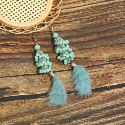 Women Earring Vintage Ethnic Style Ear Ring Woman Feather Pendant Accessories Trend Party Womens Jewelry Hanging Earrings