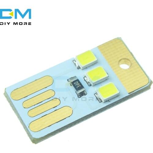 10PCS Mini Night USB LED Keychain Portable Power White Board Pocket Card Lamp Bulb LED