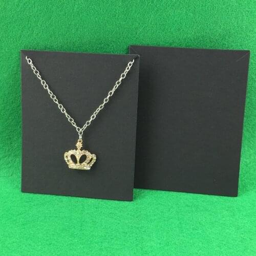 200PCS 10x8cm Kraft Necklace Cards PaperJewelry Card Vintage Classic Necklace Displays Cards Accept Custom Logo Extra Cost