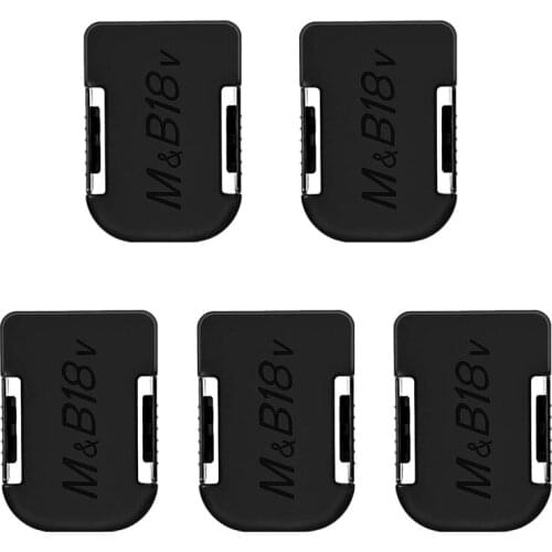 5 Packs Battery Holder Slot,Battery Buckle Holder Slot Portable Compatible for Makita/ 18V Belt Clips
