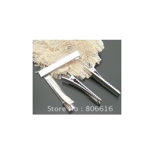 55MM 100PCS Nickel Color Square Metal Hairpins DIY Hair Clips Jewelry Accessory Findings