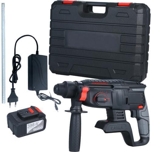 21V Brushless Heavy Duty 4 Function Rotary Hammer Drill 1 Inch SDS-plus Grip Handle 980 RPM Cordless Drill Demolition Kit