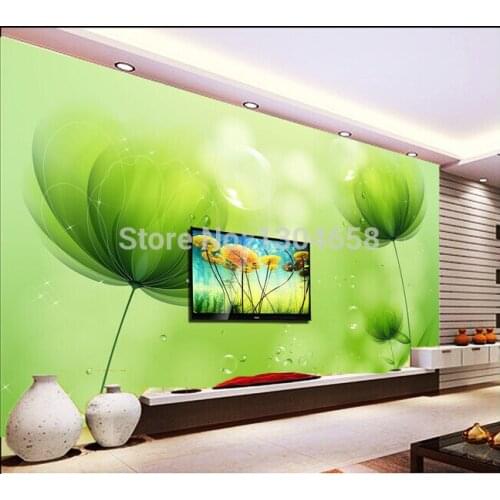 Custom large wallpaper, simple style of modern green Papel de parede. The living room TV wall bedroom contact vinyl wallpaper