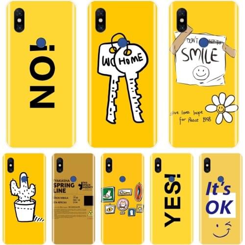 Phone Case For Xiaomi Mi Max Mix 1 2 2S 3 Soft Yellow Cactus Flower Quotes Painted Cover For Xiaomi Mi Note 1 2 3 Case Silicone