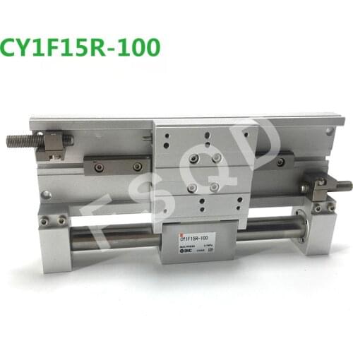 CY1F15R-50/100/150/200/250 FSQD SMC Magnetically coupled rodless cylinder with guide rail CY1F series