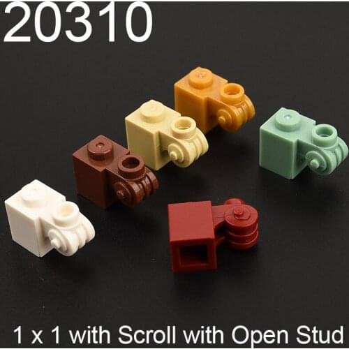 10PCS 20310 Hinge Brick Special 1x1 with Scroll Building block accessories parts MOC DIY Education Build Toys Brick