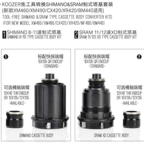 Koozer MTB Bicycle Hub Cassette Body Hyperglide HG 8-11S NX GX XX XG Eagle XD Micro Spline MS 12S for XM490 420 480 Freehub Body