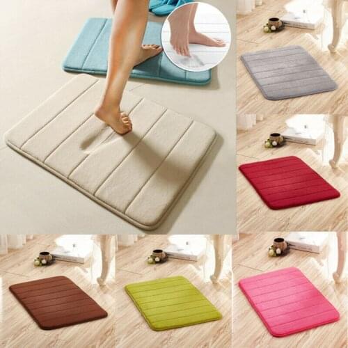 2020 Newest Fashion Absorbent Memory Foam Mat Shower Rug Carpet Non-slip Bathroom Floor Cushion